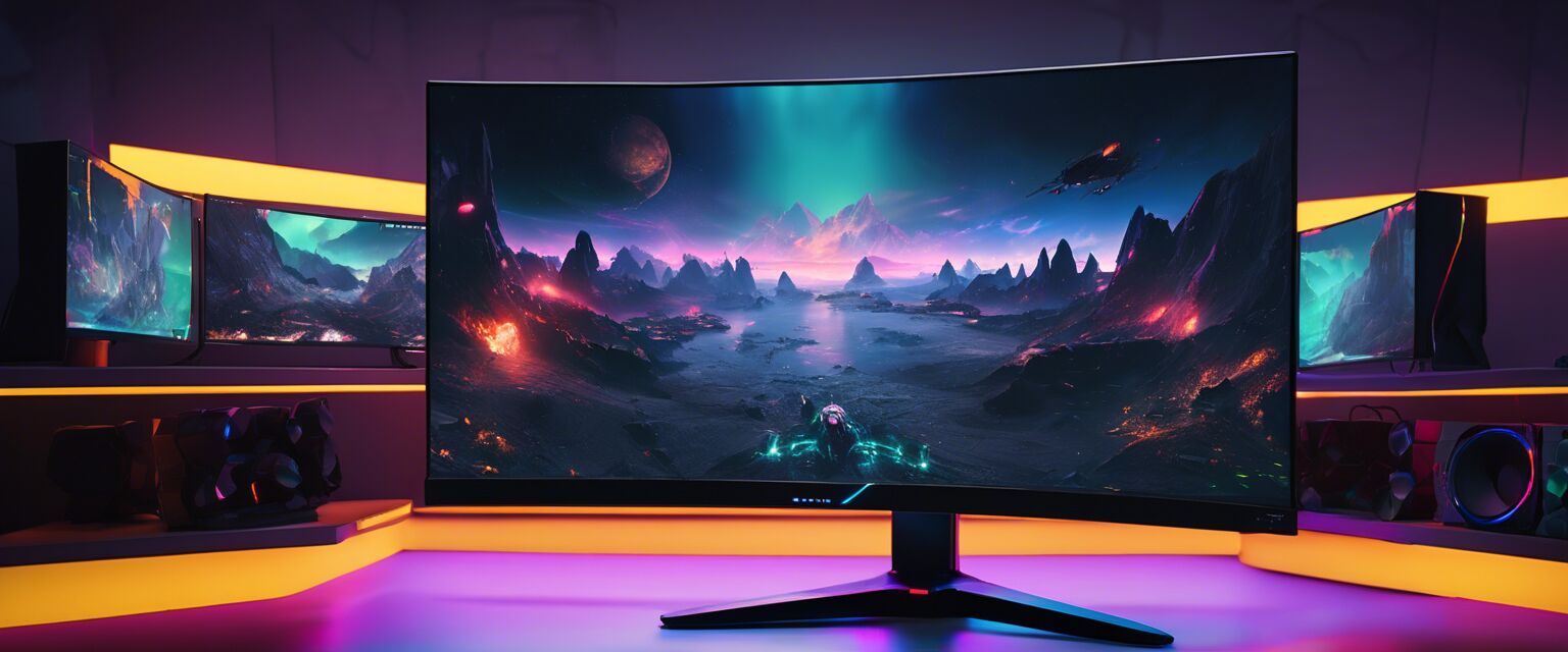 Gaming setup featuring OLED technology